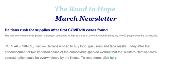 March Newsletter